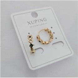 Серьги коллекция "Xuping" покрытие позолота, вставка: фианиты, арт.004.014