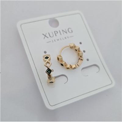 Серьги коллекция "Xuping" покрытие позолота, вставка: фианиты, арт.004.014