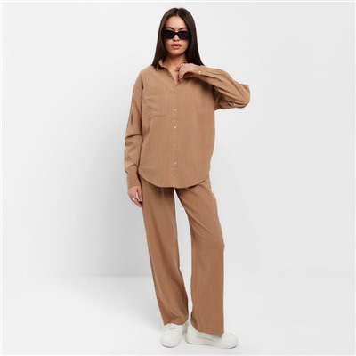 Костюм женский (рубашка, брюки) MIST, размер 40-42, цвет охра