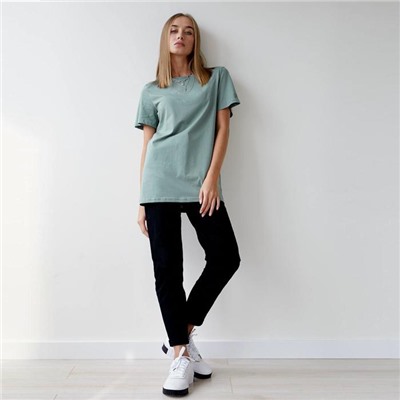 Футболка женская MIST basic, размер 40-42, серо-зелёная
