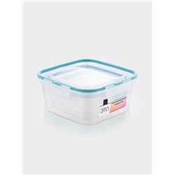 Набор контейнеров для хранения еды Idiland, 3 шт.: 400 мл, 800 мл, 1.5 л, пластик, герметичный, прозрачный, крышка голубая