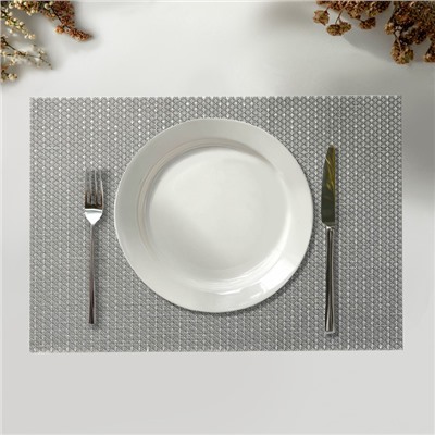 Салфетки сервировочные на стол Доляна Star, 4 шт., 45×30 см, серые