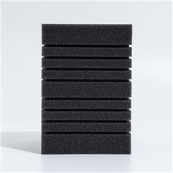 Губка прямоугольная для фильтра турбо № 16, 14×14×20 см, серая