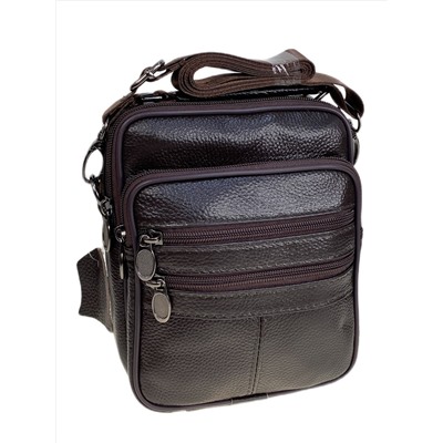 Сумка мужская из натуральной кожи, цвет коричневый