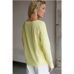 Базовый лонгслив из премиального хлопка с эластаном VILATTE, 1228143