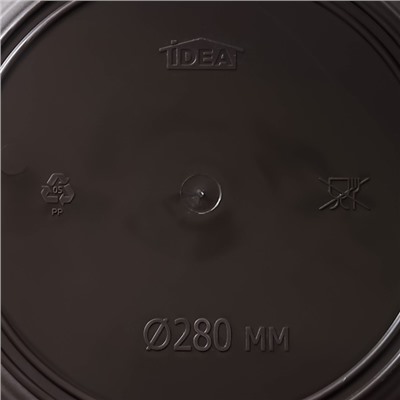 Горшок для цветов с поддоном IDEA «Ротанг», 4.7 л, пластиковый, коричневый