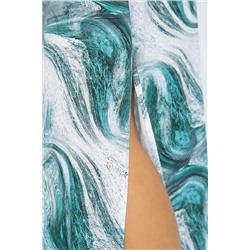 Платье Иниша (бело-зеленое) П13178-4М