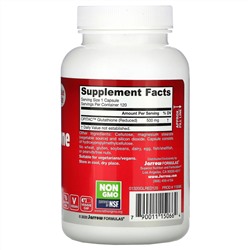 Jarrow Formulas, глутатион восстановленный, 500 мг, 120 вегетарианских капсул