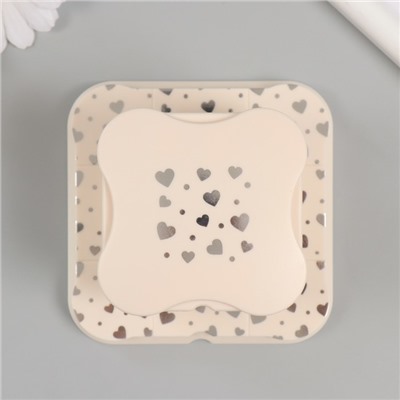 Дырокол фигурный рисунок 3.8×3.8 см «Россыпь сердец», 6.1×6.1×4.1 см