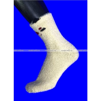 Ecosocks носки женские ангора НОРКА ШЕРСТЬ "с ушками" арт. 6630