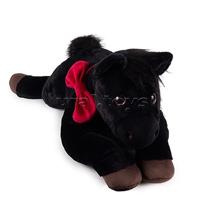 Мягкая игрушка "Лошадка Марго" черный, 81 см.