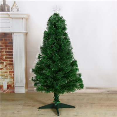 Ёлка светодиодная «Пучок перелив» 120 см, диаметр нижнего яруса 64 см, 125 ПВХ веток, 8 режимов, свечение белое/тёплое белое