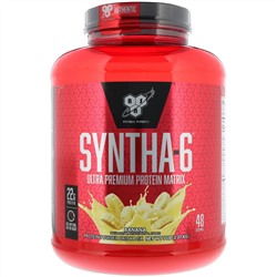 BSN, Syntha-6, белковая матрица ультра премиум, банан, 5 фунтов (2,27 кг)