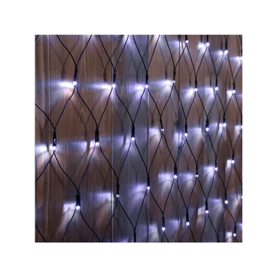 Гирлянда «Сеть» 2×3 м, IP44, УМС, тёмная нить, 384 LED, свечение белое, 220 В