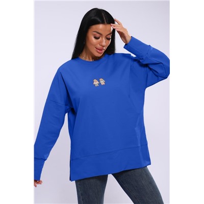 Худи женское с разрезами по бокам 003 (Голубой)