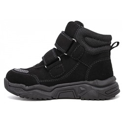 202B-Z1-2113 черн Ботинки деми для мальчиков (25-30)/12