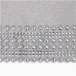 Скатерть Этель со стразами, 85×85 ±5 см, цвет серый, п/э