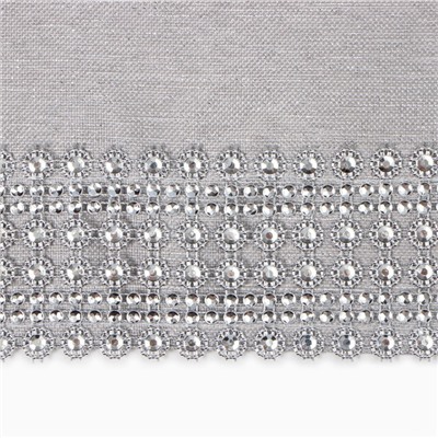 Скатерть Этель со стразами, 85×85 ±5 см, цвет серый, п/э