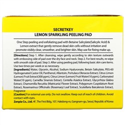 Secret Key, Lemon Sparkling Peeling Pad, 70 Pads, 4.39 fl oz (130 ml)