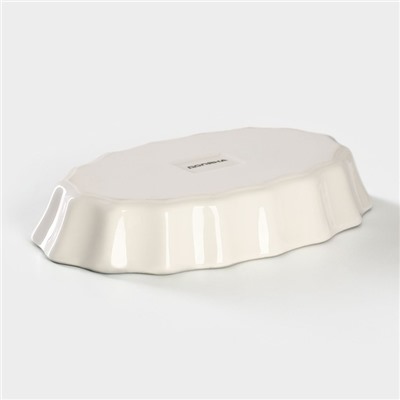 Форма для запекания фарфоровая Доляна «Млечный путь», 20×12.5×3.5 см, бирюзовая