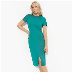 Платье-футляр из трикотажа, Шлейф юности (green)