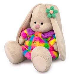 Зайка Ми в шубке мультиколор (большой)