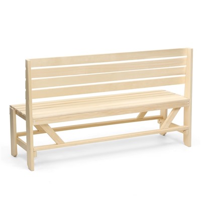 Скамейка для бани и дачи, 150×49×88 см, деревянная