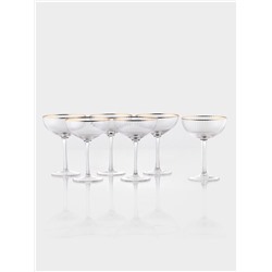 Набор бокалов для коктейлей Magistro «Орион», 270 мл, 6 шт., 15×11.2 см, стекло, с золотой отводкой, прозрачный