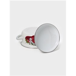 Кастрюля эмалированная, 1.5 л, d=18.3 см, белая