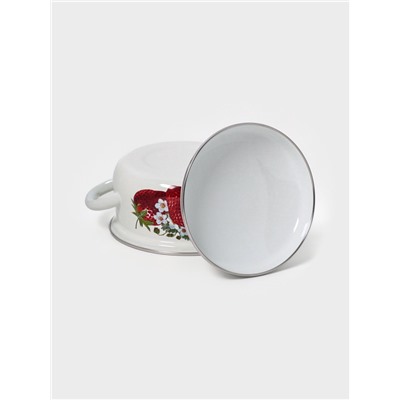 Кастрюля эмалированная, 1.5 л, d=18.3 см, белая