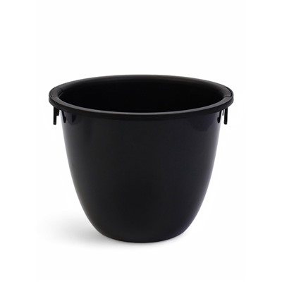 Кашпо для цветов «Жемчужина», 7 л, d=36 см, h=22 см, пластик, со вставкой, бежевое