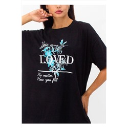 Футболка с цветами оверсайз, арт. 2803 НАТАЛИ, 1045737