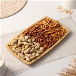 Блюдо для подачи Доляна Striata, 30×18 см, бамбук