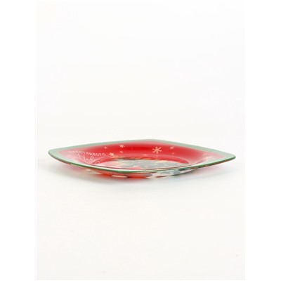 Тарелка новогодняя плоская «Счастливого Нового года», 20×20 см