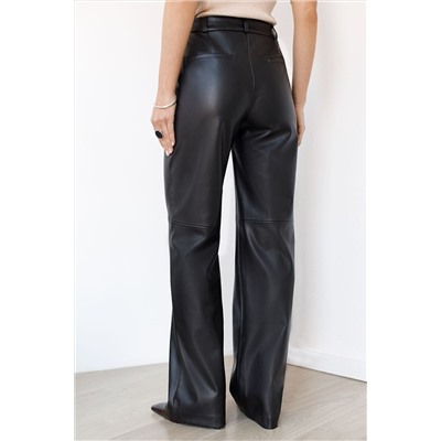 Прямые брюки из искусственной кожи VILATTE, 1227955
