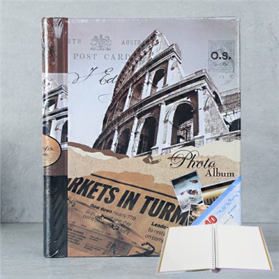 Фотоальбом магнитный 20 листов Города / 8001 /уп 40/микс 4 вида