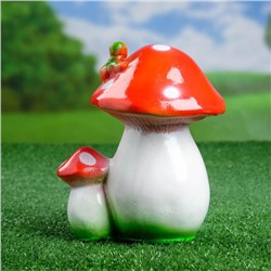 Садовая фигура из гипса «Два мухомора», 19×16×13 см