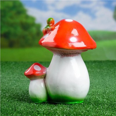 Садовая фигура из гипса «Два мухомора», 19×16×13 см