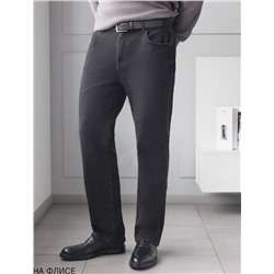 Джинсы утепленные прямые из эластичного денима с мягким флисом