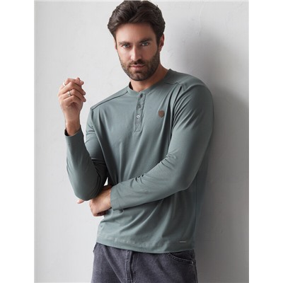 Лонгслив из премиального хлопка с эластаном