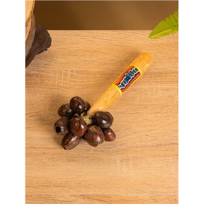 Сувенирный музыкальный инструмент «Маракас с орехами каучукового дерева», 17×7×7 см