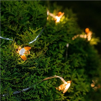 Садовая гирлянда на солнечной батарее «Пчёлки» Uniel, IP44, 3.8 м, теплый белый