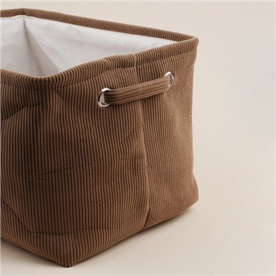Короб для хранения вещей SL Home, 35×25×23 см, коричневый