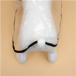 Дождевик для собак, размер 2XL, (ДС 40, ОГ 52-58, ОШ 46 см), чёрный