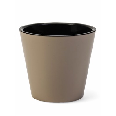 Кашпо для цветов с дренажной вставкой Rosemary, 1.6 л, d=16 см, пластиковое, бежевое