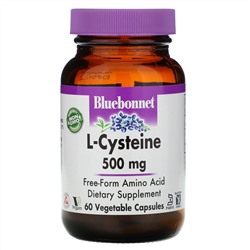 Bluebonnet Nutrition, L-цистеин, 500 мг, 60 растительных капсул