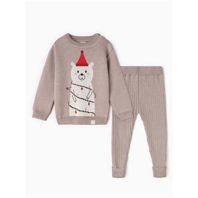 Костюм детский вязаный «Крошка Я. Зимний мишка», рост 92-98 см