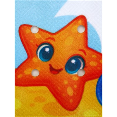 Коврик для ванной противоскользящий, на присосках «Морской мир», детский, 40×70 см