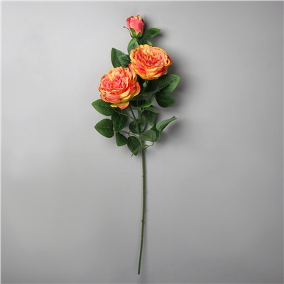 Цветок искусственный Роза пионовидная 72 см / RW-303 /уп 24/144/ желто-розовый