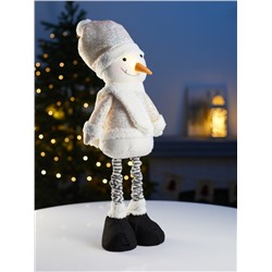 Фигура текстиль «Снеговик» 55-84 см, телескопические ножки, 1 LED, от батареек LR1130×3, свечение тёплое белое